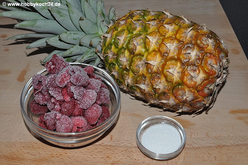 Ananas Pommes mit Himbeer Ketchup - hobbykoch24.de