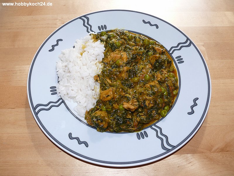 Hähnchenpfanne indische Art - Murgh Sagwala - hobbykoch24.de