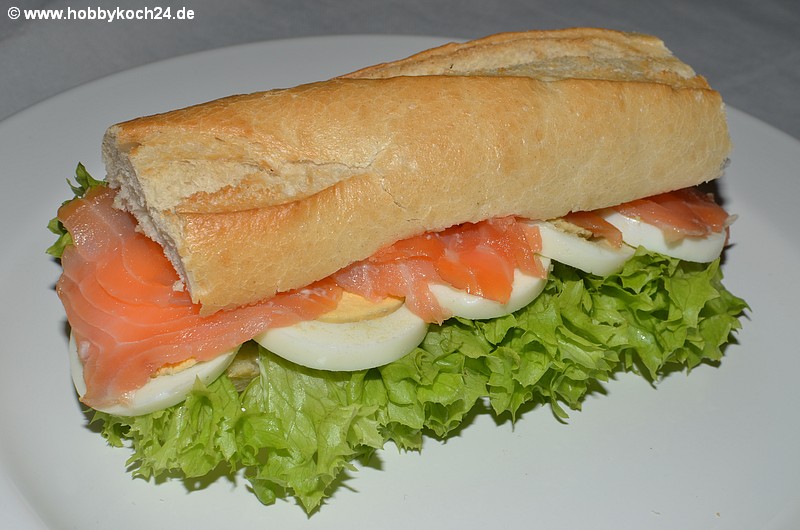 Lachs-Ei-Baguette - hobbykoch24.de