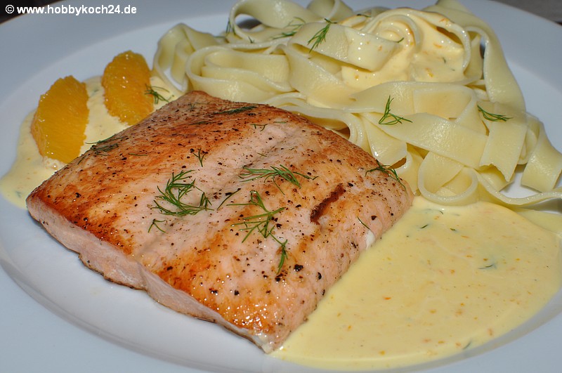 Lachs mit Orangen-Hollandaise - hobbykoch24.de