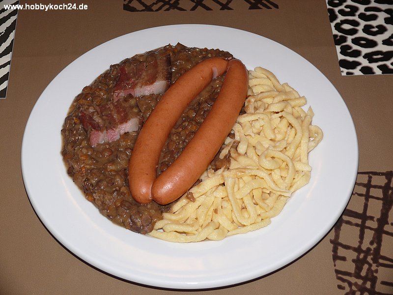 Linsen mit Spätzle und Saitenwürste - hobbykoch24.de