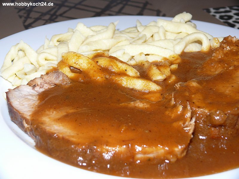 Schweinebraten in Biersoße - hobbykoch24.de